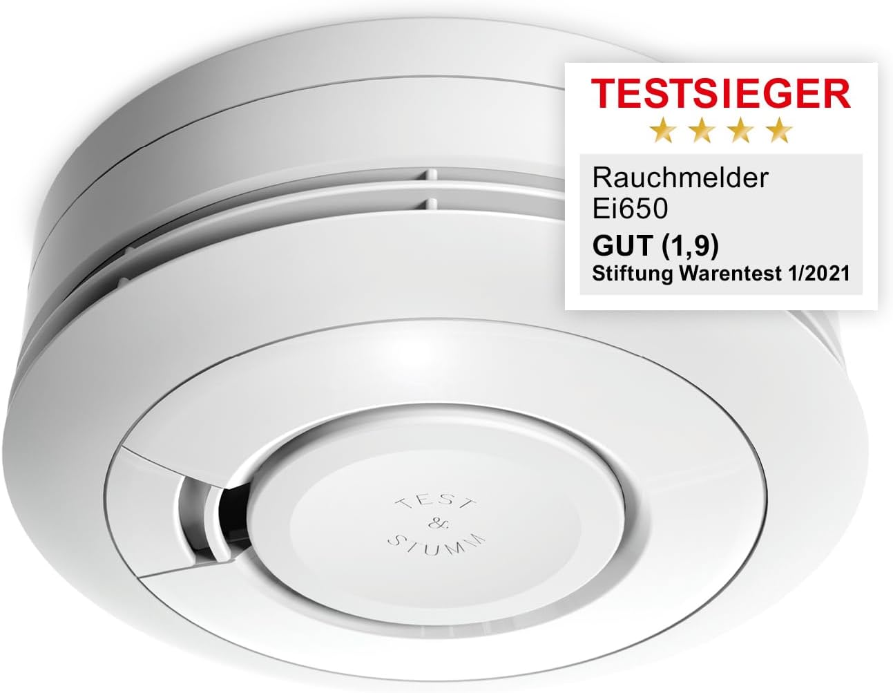 Ei Electronics Ei650 Smoke Detector: 10-Year Battery Life, Stand-Alone, White