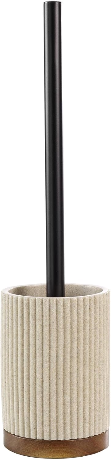 Douceur d'Intérieur Niagara Natural Polyresin Acacia Toilet Brush