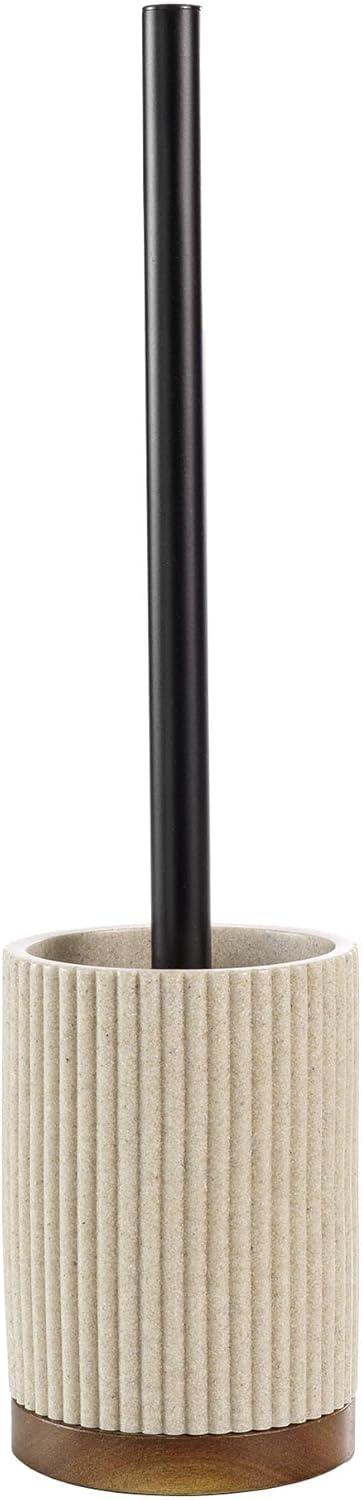 Douceur d'Intérieur Niagara Natural Polyresin Acacia Toilet Brush - Gomix Brands Outlet
