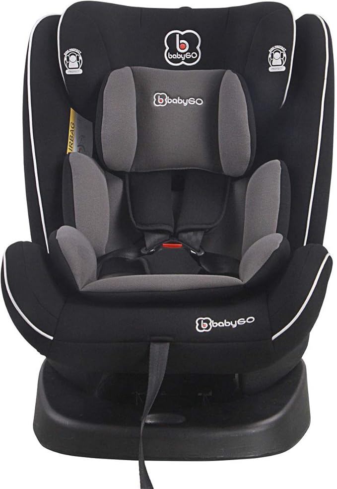 BabyGO Nova 360° IsoFix Car Seat - Black - (0-36 kg)
