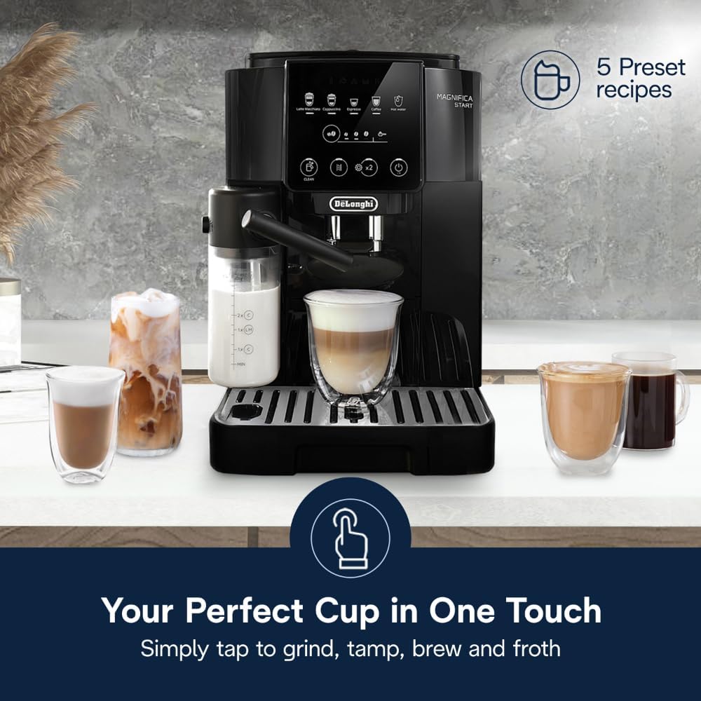 De'Longhi Magnifica Start Automatic Espresso Machine with Milk Frother
