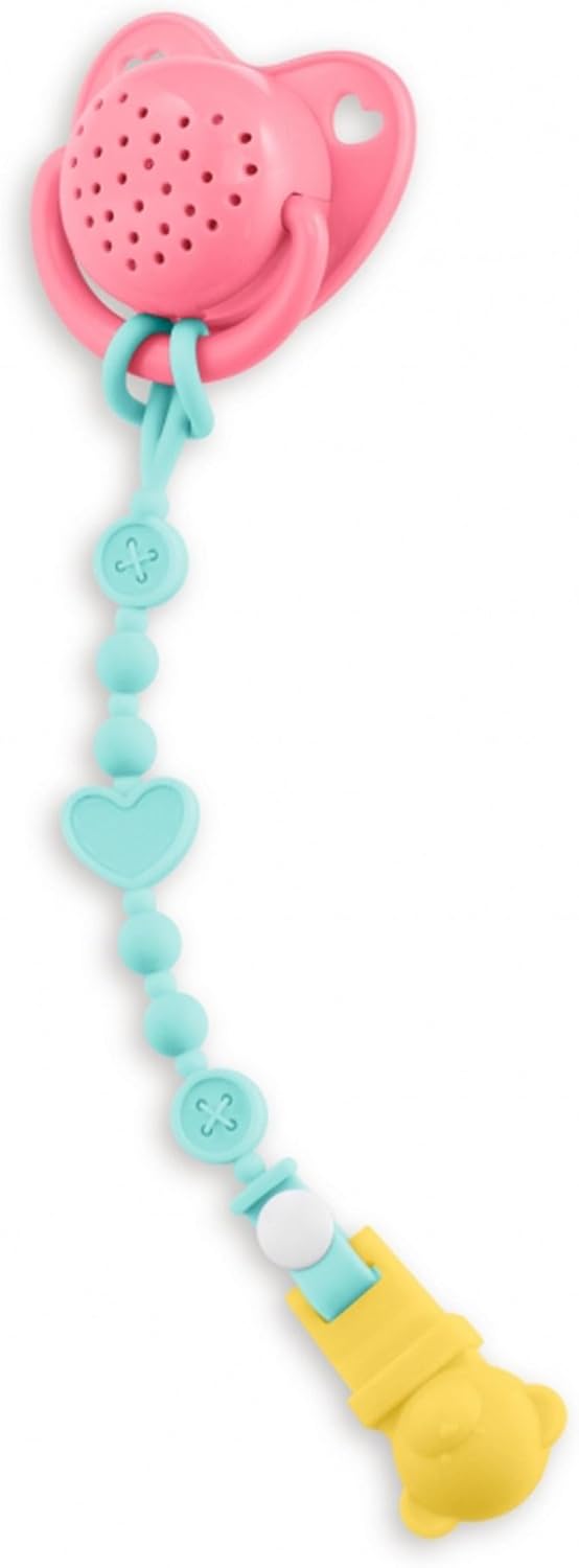 Corolle Baby Doll Pacifier with 15 Sounds - for 14" Baby Dolls, Pink/Blue