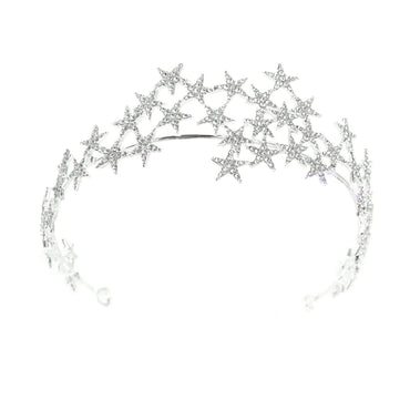 Bling Rhinestone Star Crown Headband for Wedding & Parties