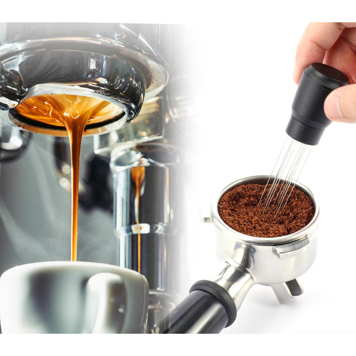 Aieve 0.4mm Needle WDT Espresso Distribution Tool with Magnetic Stand