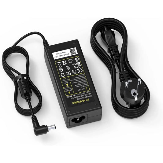 19V Power Supply Charger Cable for LG Monitors - Black, 48W - Gomix Brands Outlet