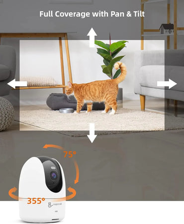 NAPCAT 4MP Indoor Security Camera with Pan Tilt AI Tracking - Gomix Brands Outlet