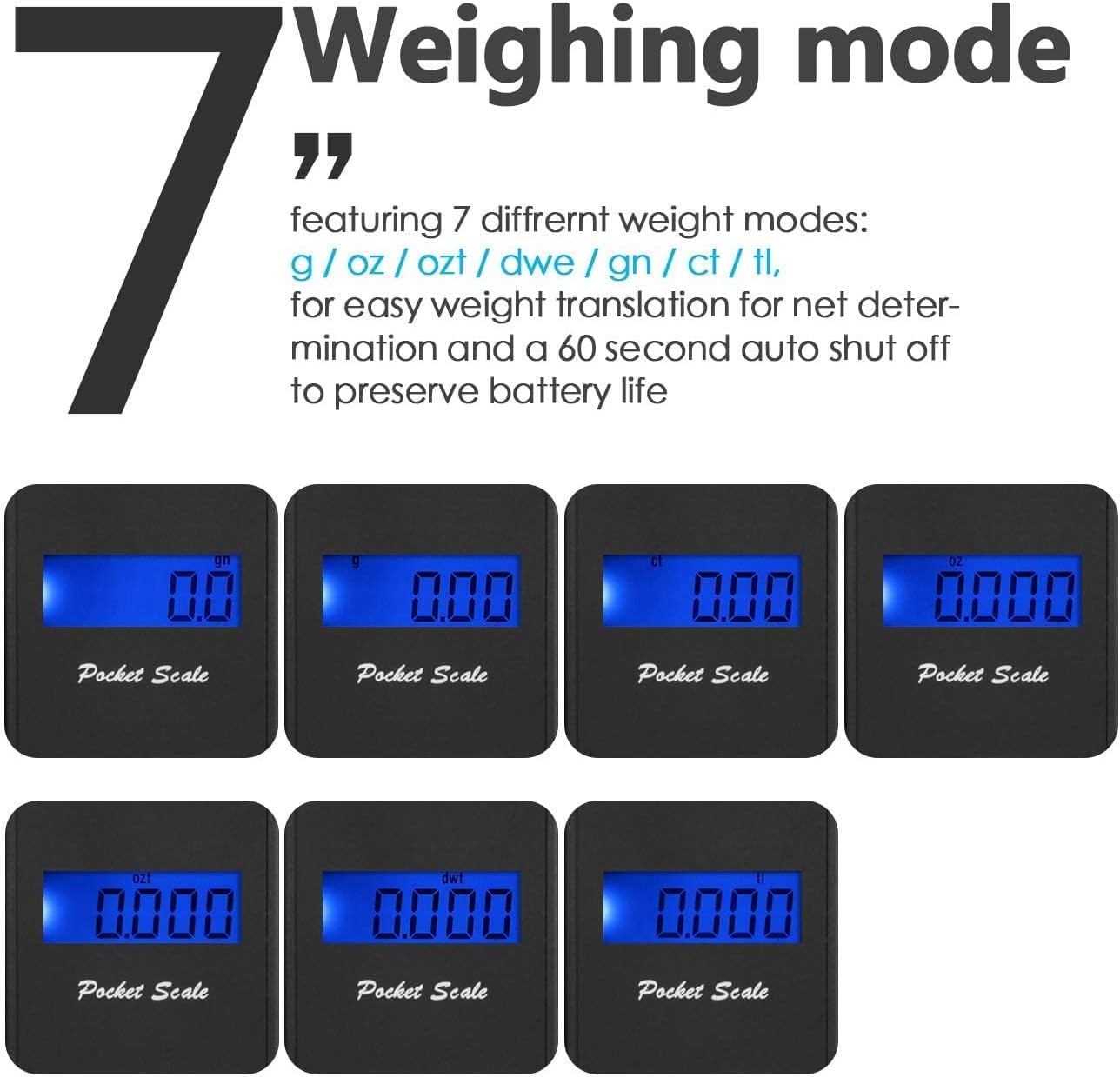 Foraco 500g Pocket Digital Scale with 0.01g Precision, Black