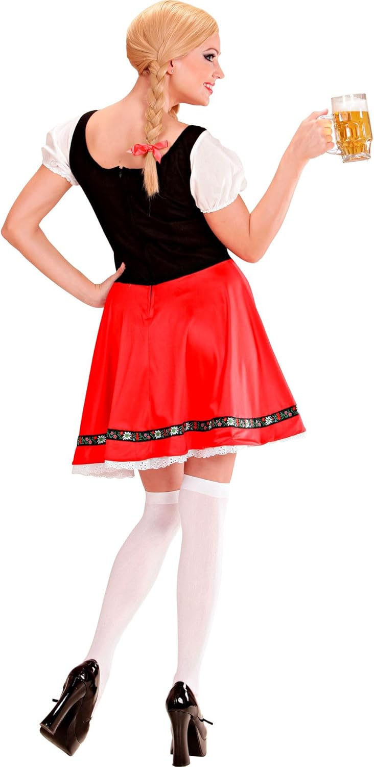 Widmann Milano Bavarian Dirndl Costume with Red Apron and Corset