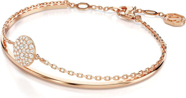 Swarovski Meteora Rose Gold Bangle Bracelet with Crystal Detailing