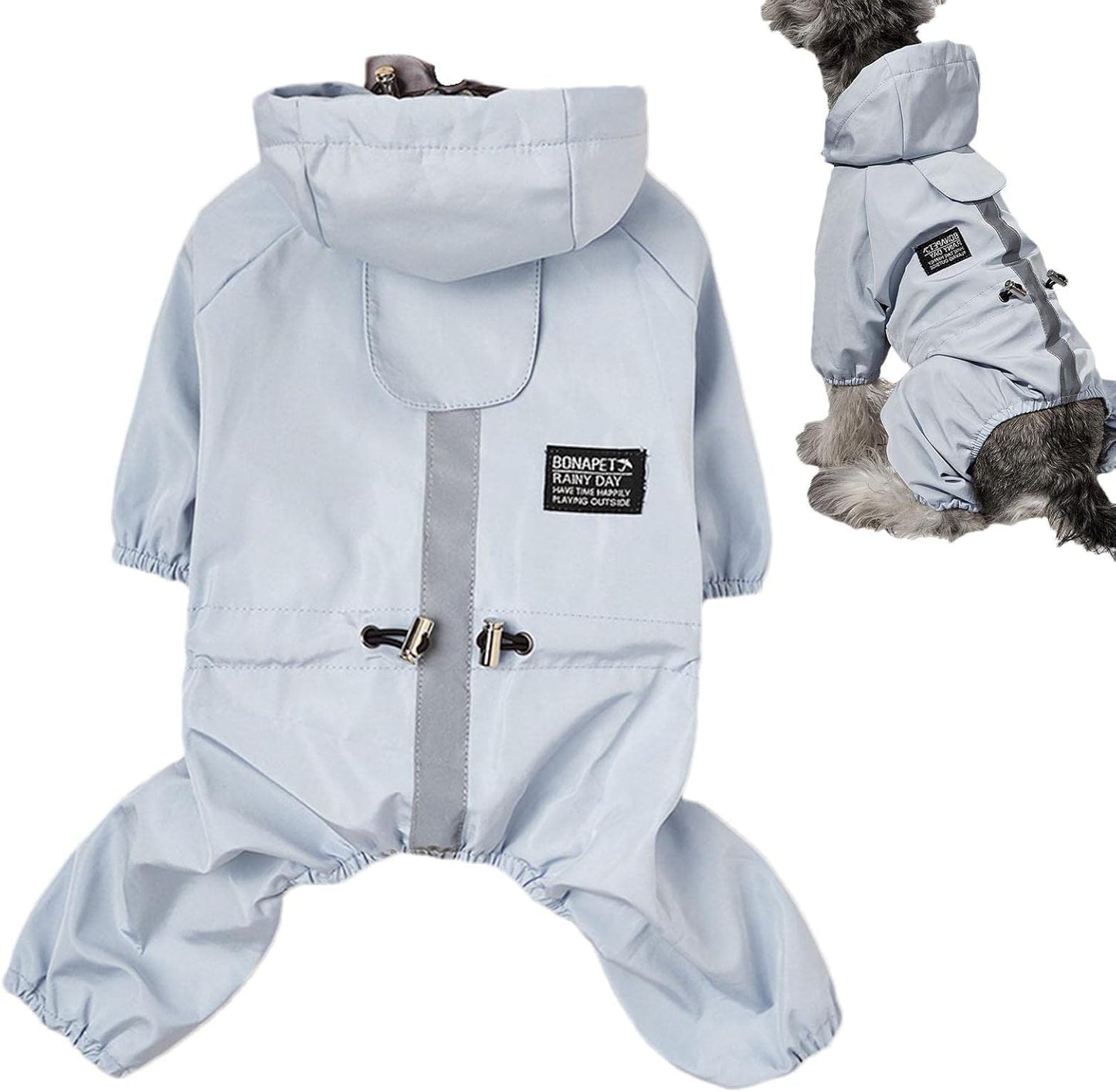 Raxove Reflective Waterproof Dog Raincoat with Hood