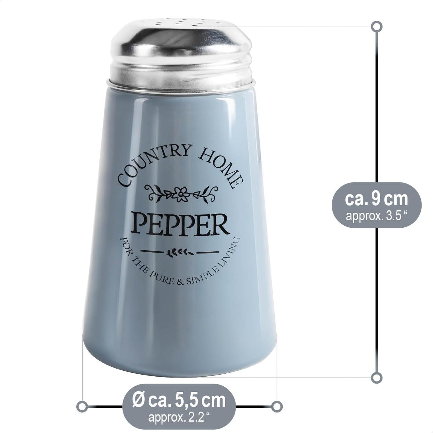 com-four 4-Piece Coloured Glass Spice Shaker Set – Country House Style