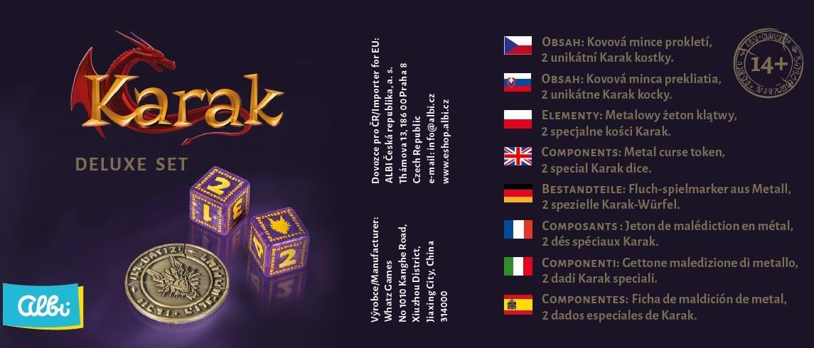 Albi Karak Deluxe Set – Metal Dice and Curse Marker