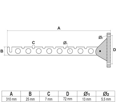 PRIOstahl White Foldable 310mm Wall-Mounted Clothes Hanger Set - Gomix Brands Outlet