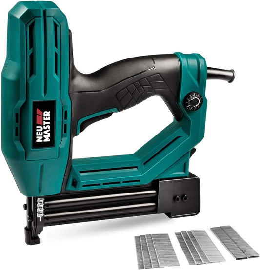NEU MASTER Electric Brad Nailer 2-in-1 Staple & Brad Gun for DIY Projects