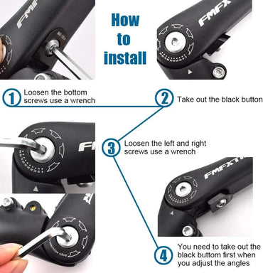 FMFXTR Adjustable Bike Stem 0-90° Angle for 10N.Nm Handlebars - Gomix Brands Outlet