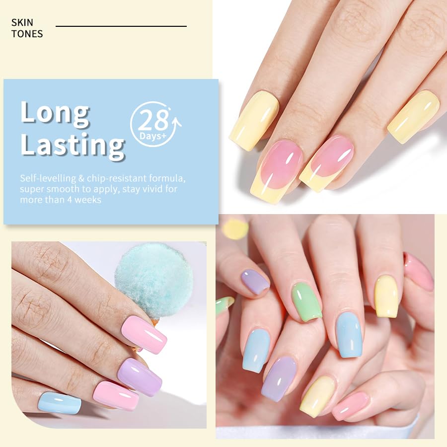 JR 9-Piece 15ml Summer Gel Nail Polish Kit: UV LED Soak-Off.
