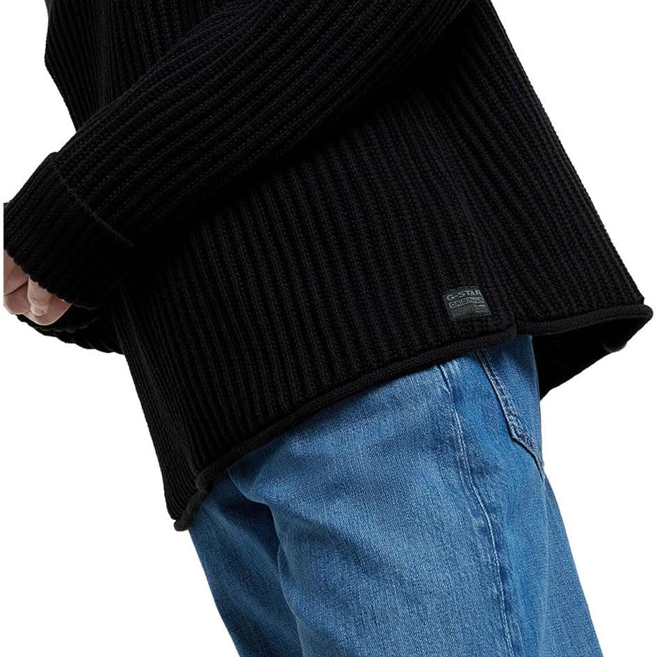 G-STAR Women's Loose Turtle Knit Sweater, Cozy Ribbed Collar
