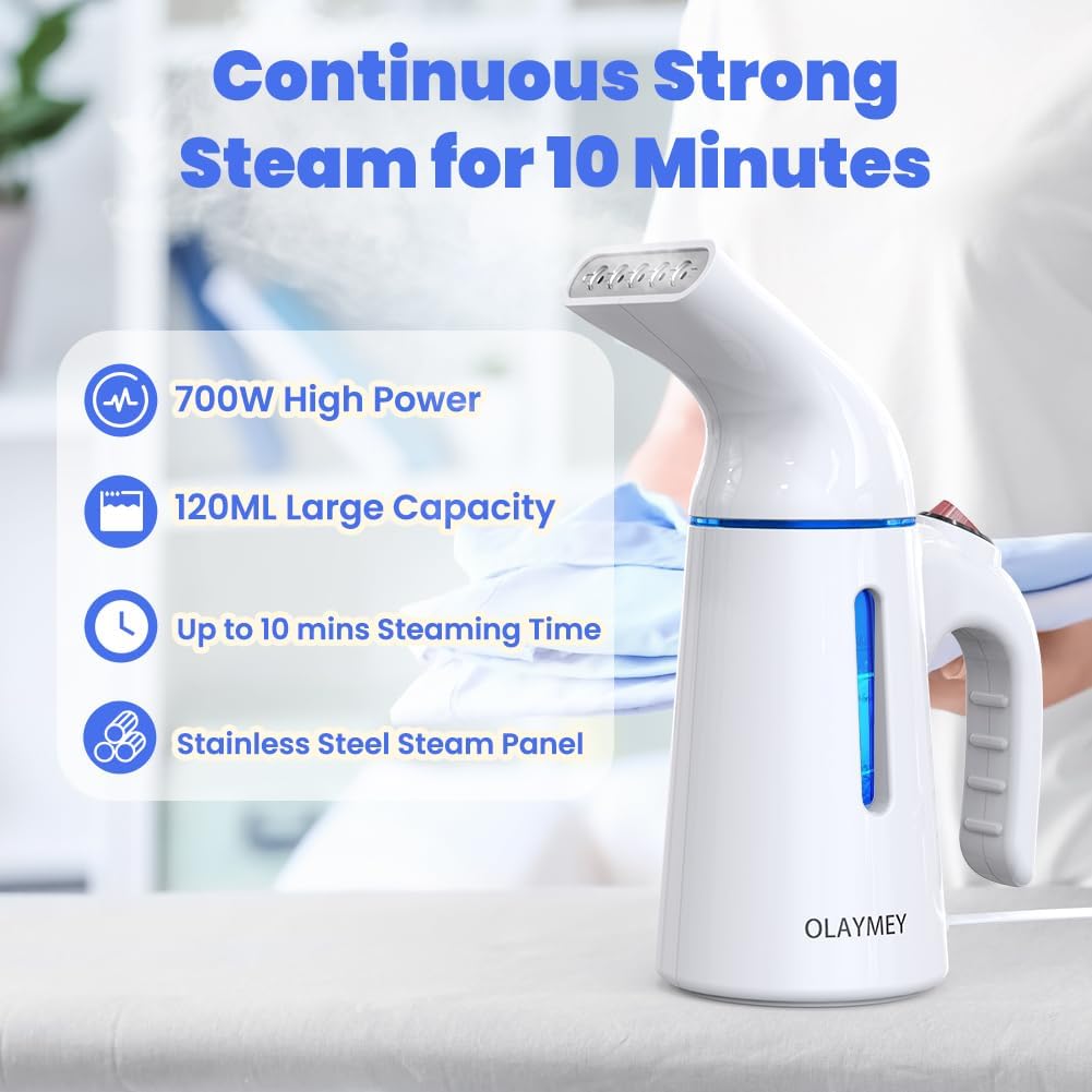 OLAYMEY GY169 Portable Garment Steamer – Fast Wrinkle Removal