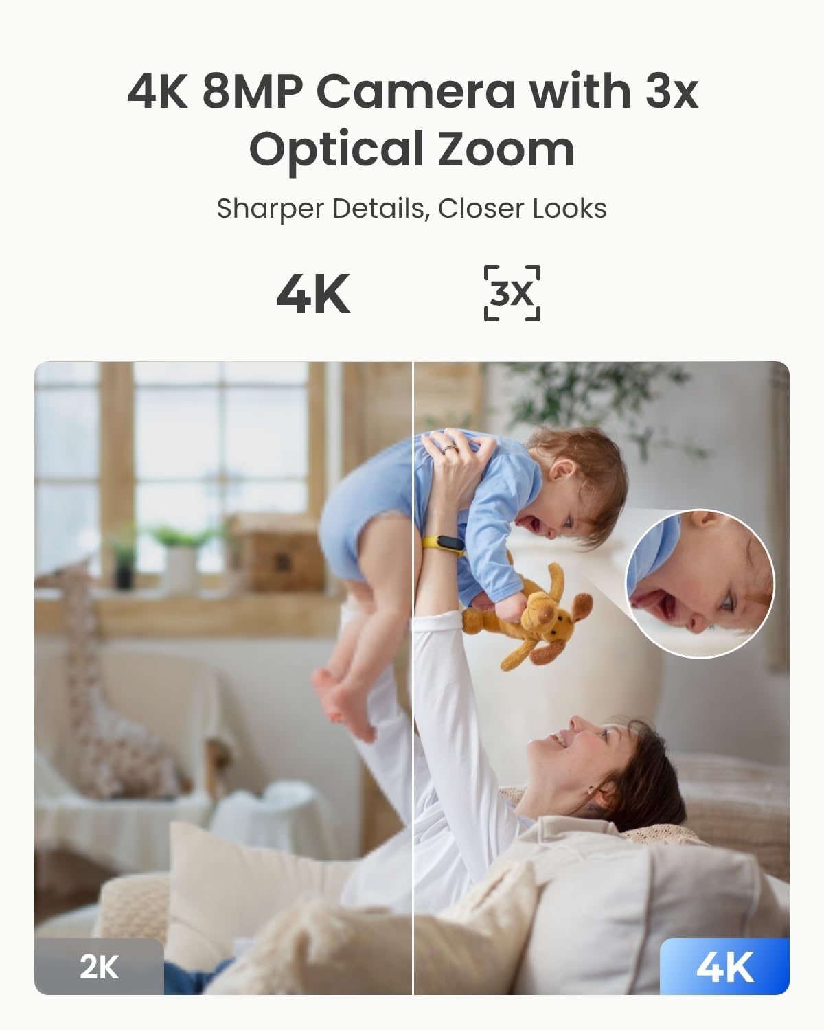 Reolink E1 Zoom 5MP PTZ Indoor Dual-Band WiFi 3X Optical Zoom Security Camera