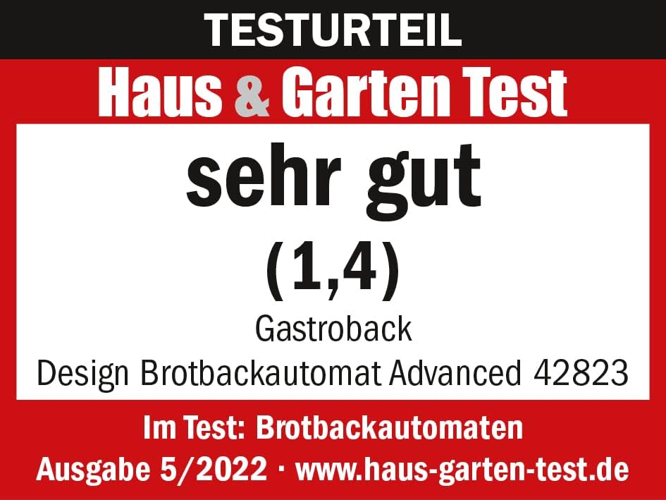 Gastroback Advanced Stainless Steel Breadmaker with 18 Programs