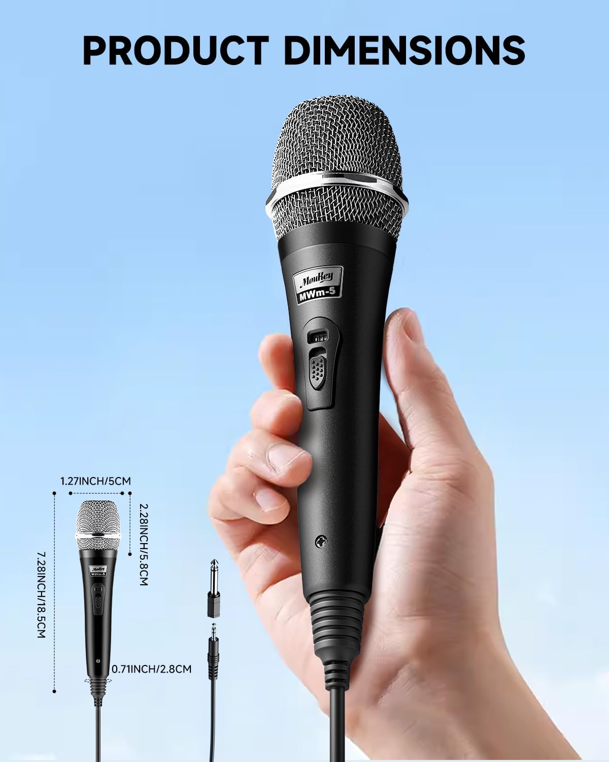 Moukey MK0121 Dynamic Cardioid Handheld Microphone Black