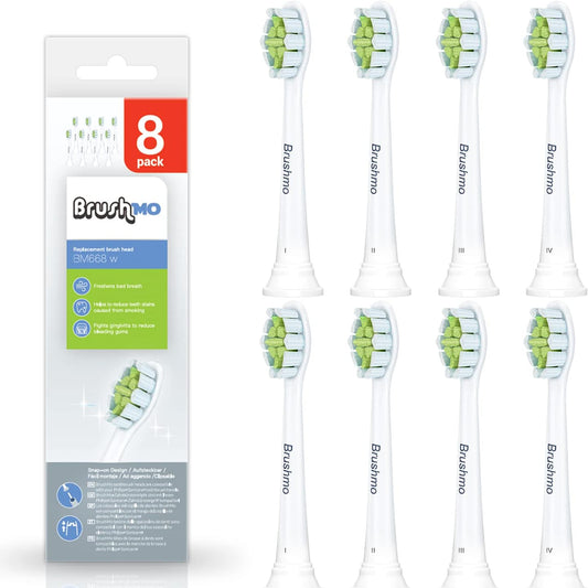 Brushmo Brushmo Whitening Replacement Toothbrush Heads Compatible with Philips Sonicare DiamondClean HX6062/65,8 Pack