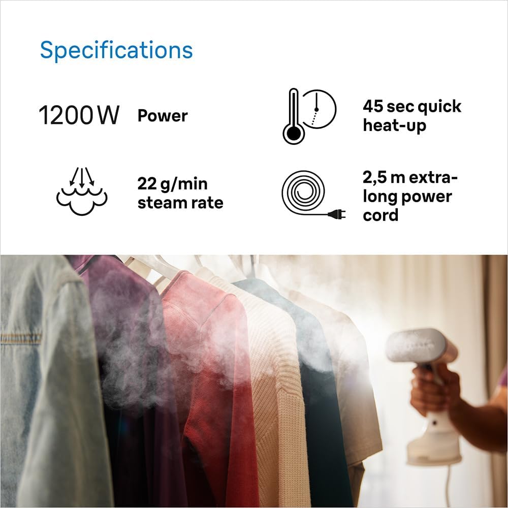 Braun QuickStyle 5 Portable Steam Iron with Dual FreeGlide
