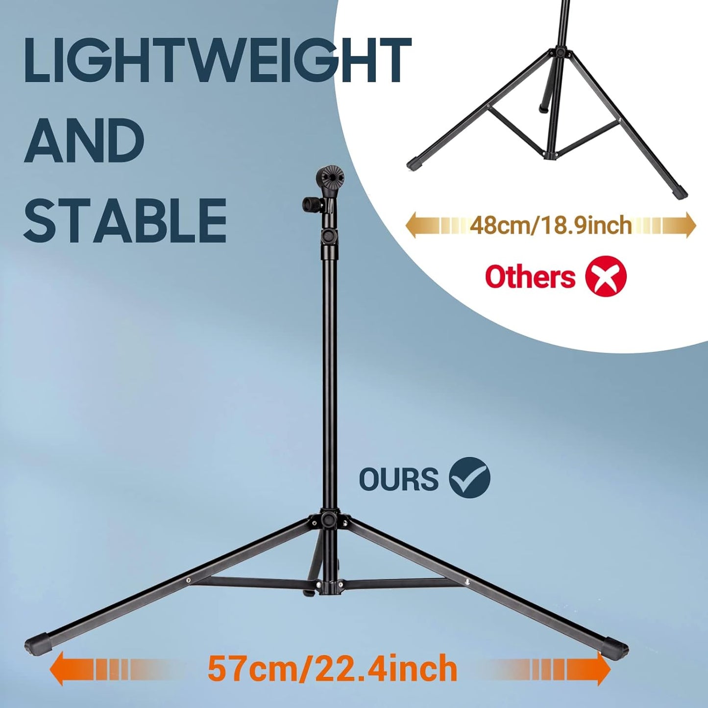 CAHAYA Portable Foldable Music Stand with LED Light and Table Holder