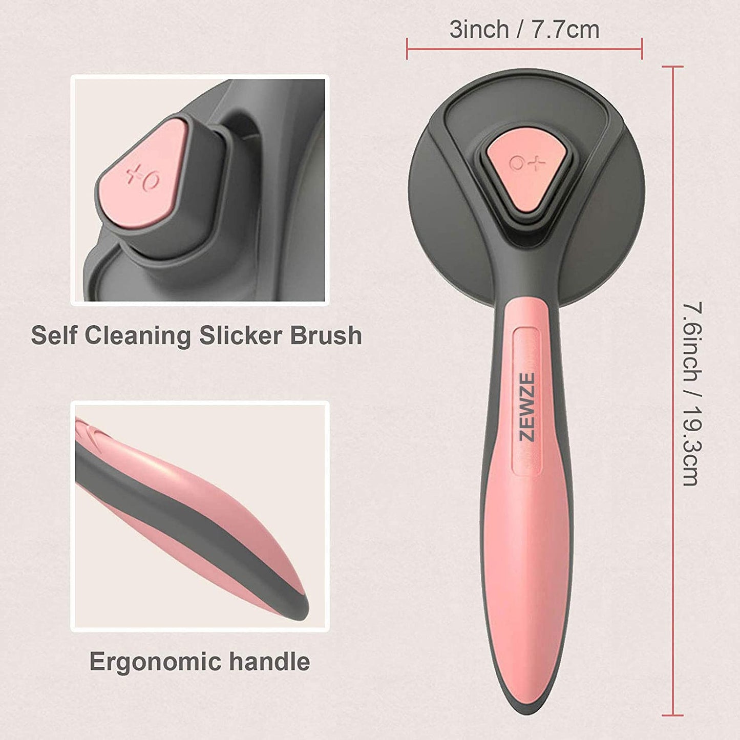 ZEWZE Pet Brush: Shedding Tool for Medium and Long Hair Pets