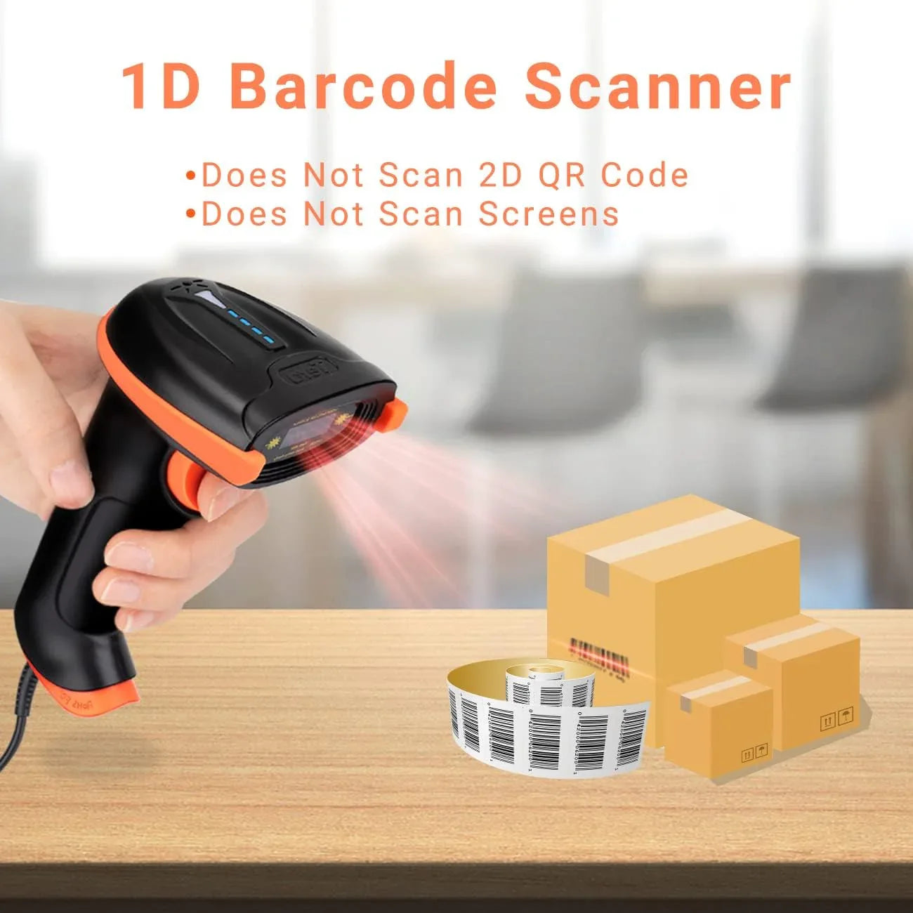 Tera L5100Y 1D Laser Wired Barcode Scanner – Fast Plug & Play USB - Gomix Brands Outlet