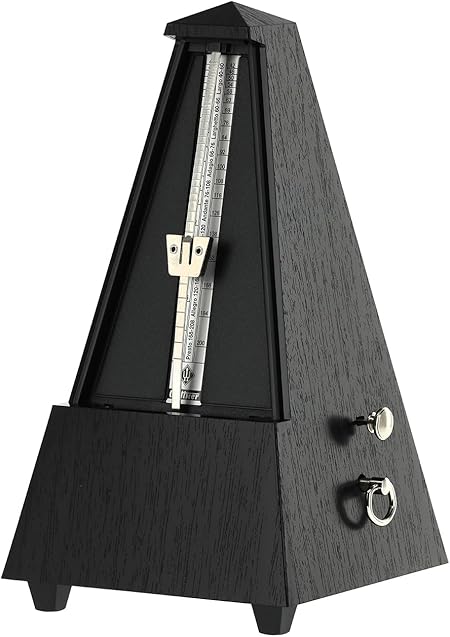 Wittner Taktell Pyramid Metronome – Solid Wood Matte Black