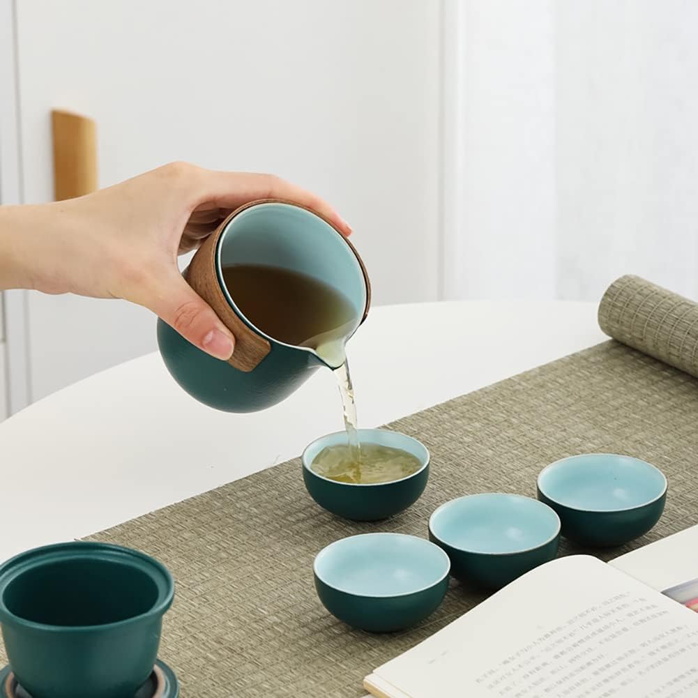 Portable Chinese Japanese Kungfu Tea Set Gift Box Multicolor