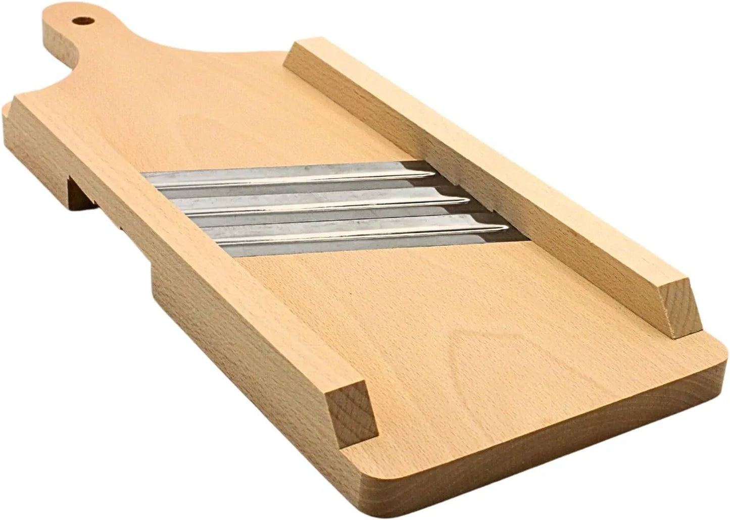 Dekohelden24 Natural Wood Cucumber and Herb Slicer with Stainless Steel Blades - Gomix Brands Outlet