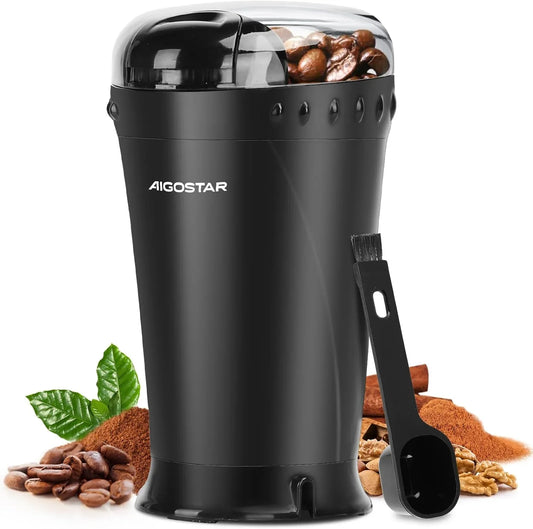 Aigostar Breath 30KYI Electric Coffee Grinder – 200W, 60g Capacity, Stainless Steel Blade - Gomix Brands Outlet