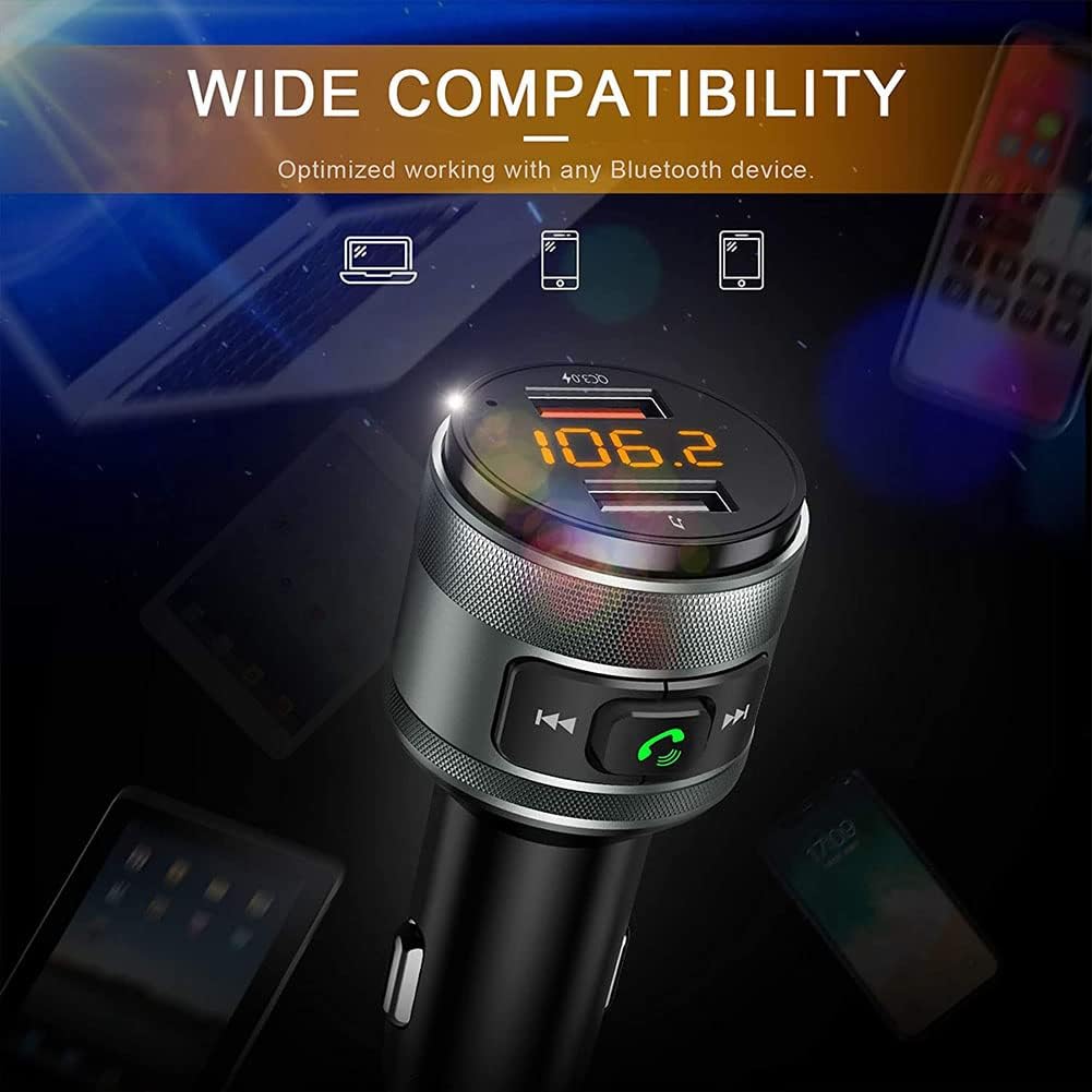 Sarpoer C57 Bluetooth FM Transmitter Car MP3 Player: Hands-Free Calling & USB Charging