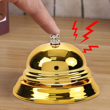 NUOBESTY Golden Desk Service Bell 8.5cm Iron Call Bell