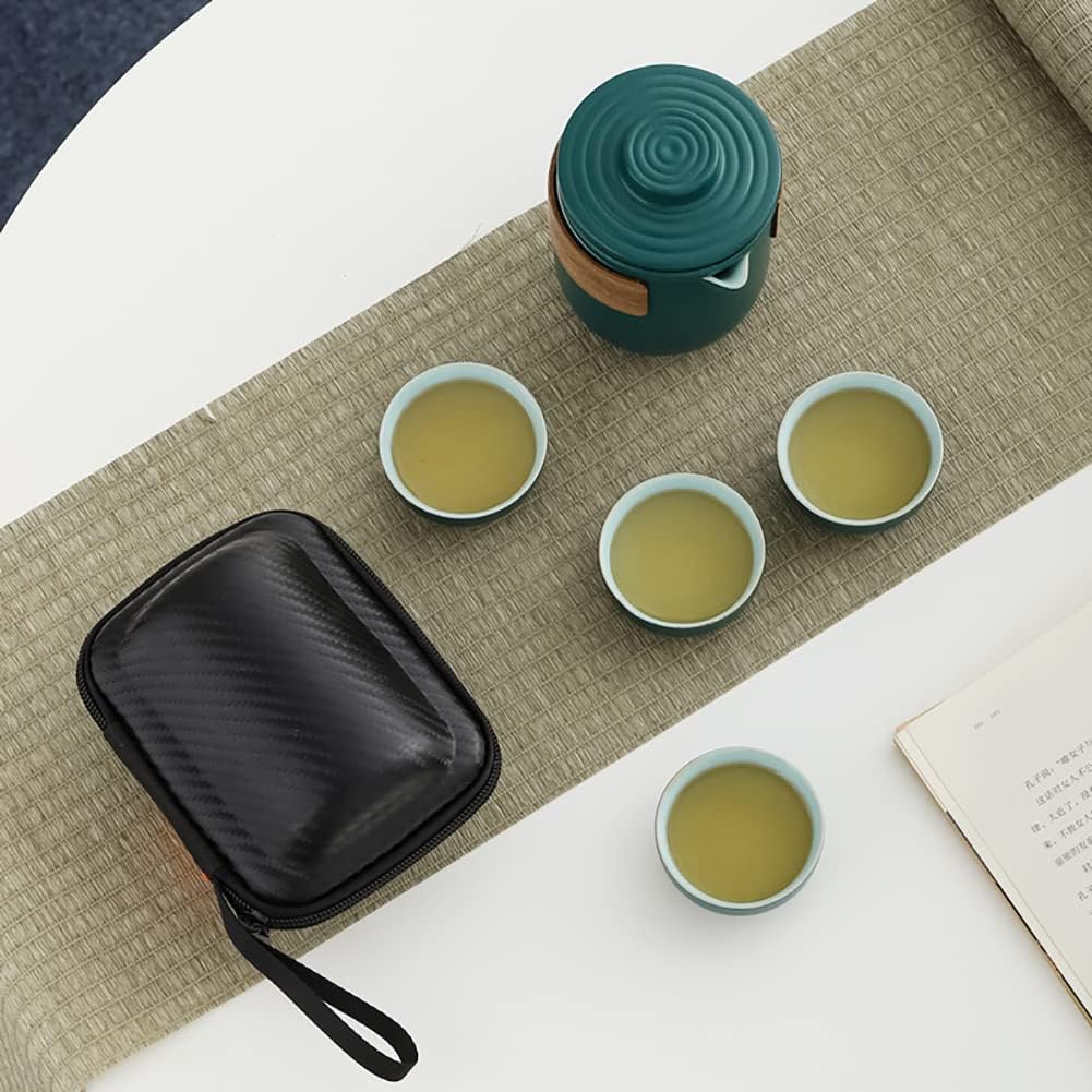 Portable Chinese Japanese Kungfu Tea Set Gift Box Multicolor