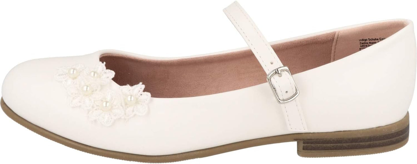 Indigo Girls Shoes Ballerina Confi Christening Wedding White Flower