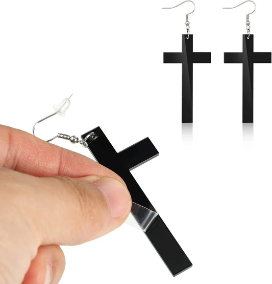 Black Cross Dangle Earrings - Gomix Brands Outlet