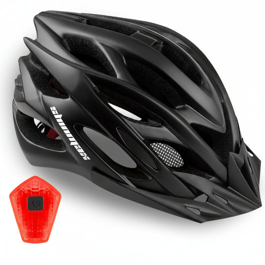 Shinmax Adjustable Bike Helmet LED Rear Light Detachable Visor
