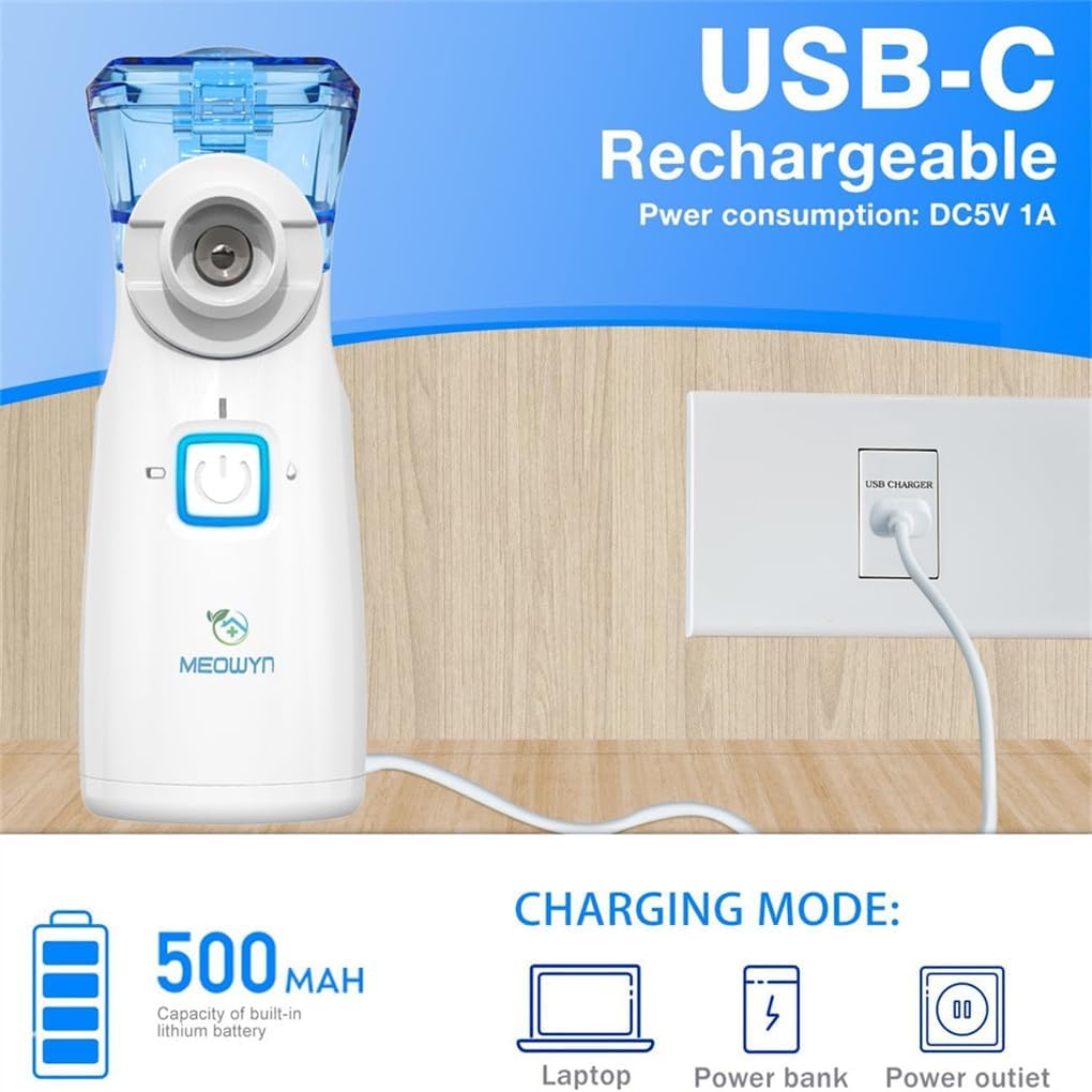 USB‑C Rechargeable Portable Nebulizer for Adults & Kids