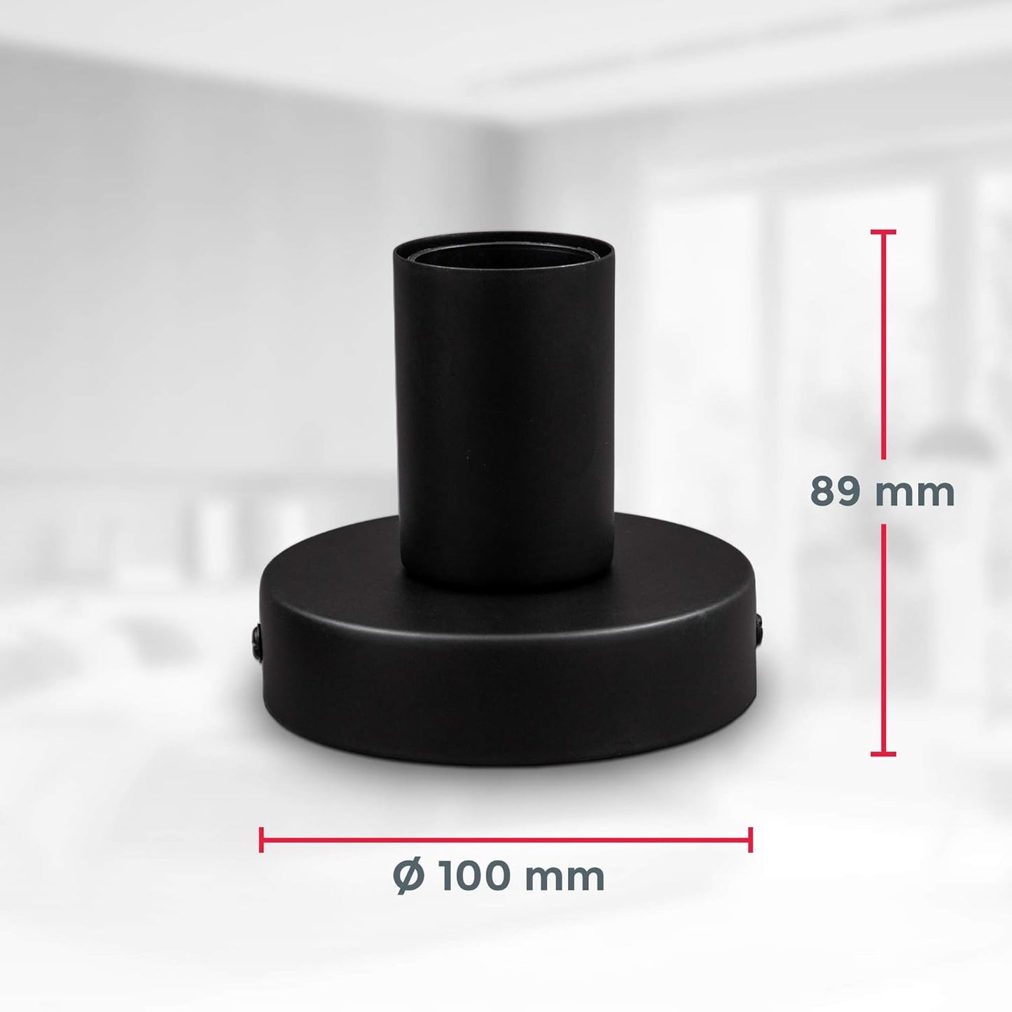 Vintage Matte Black Ceiling Spot Light – B.K.Licht Retro Surface‑Mounted E27 Lamp