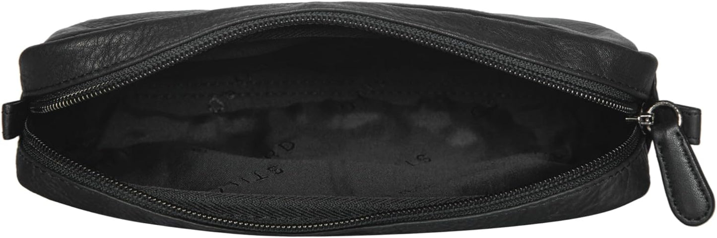 STILORD Spencer Vintage Leather Pen Case with Zipper