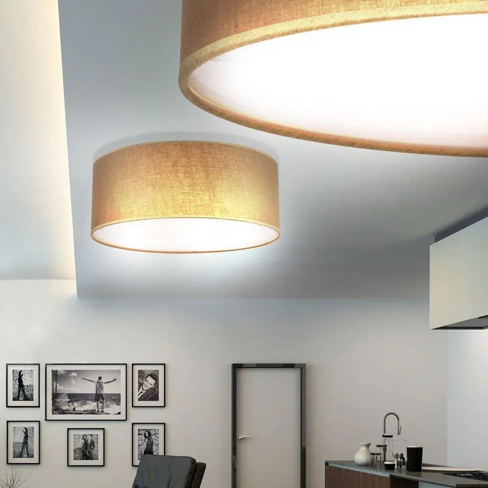 Globo Decorative Brown Textile Ceiling Lamp for Living Room - Gomix Brands Outlet