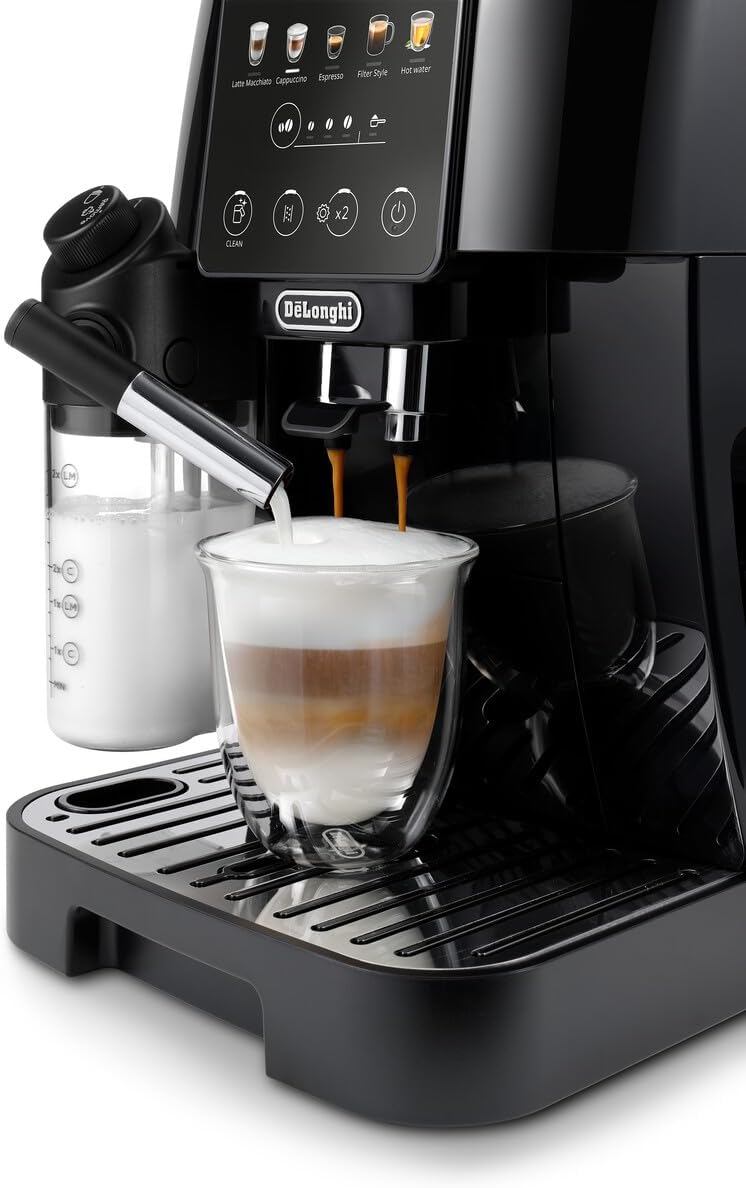 De'Longhi Magnifica Start ECAM220.91.B Coffee Machine with LatteCrema, 5‑Button Touch, Black