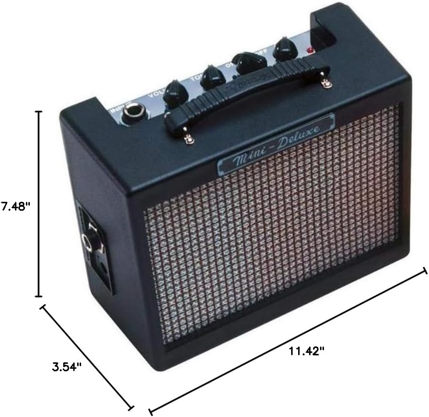 Fender Mini Deluxe 3-Watt Electric Guitar Amplifier - Portable and Authentic