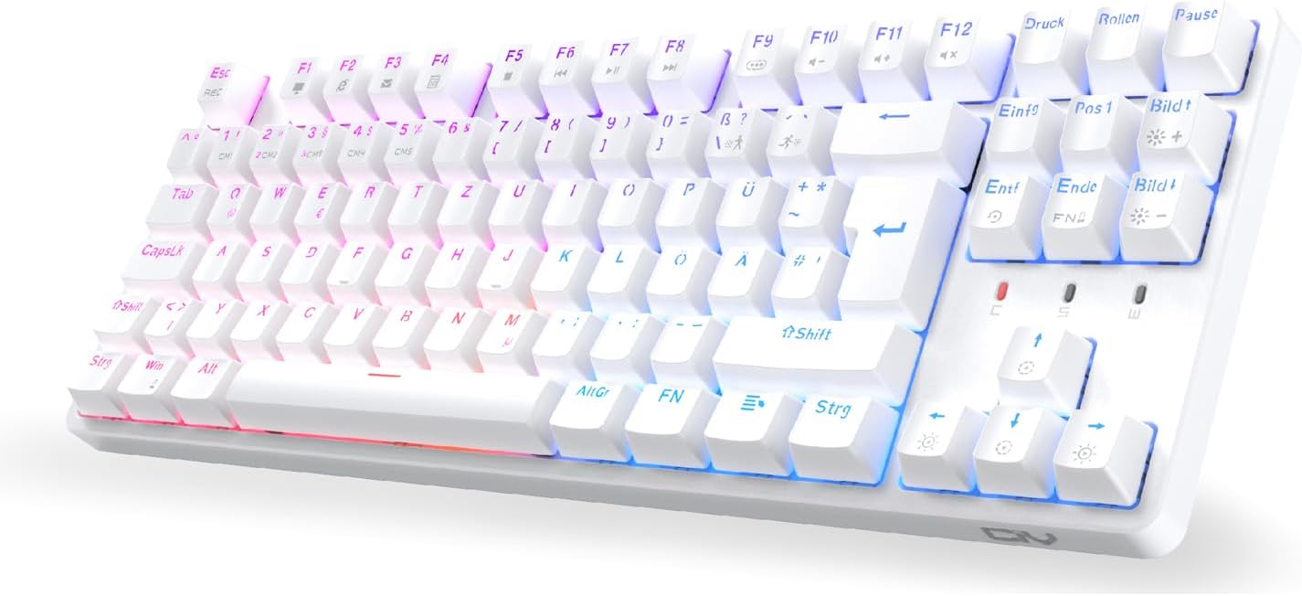 CIY X77 Tenkeyless Mechanical Gaming Keyboard with RGB Hot‑Swappable Switches