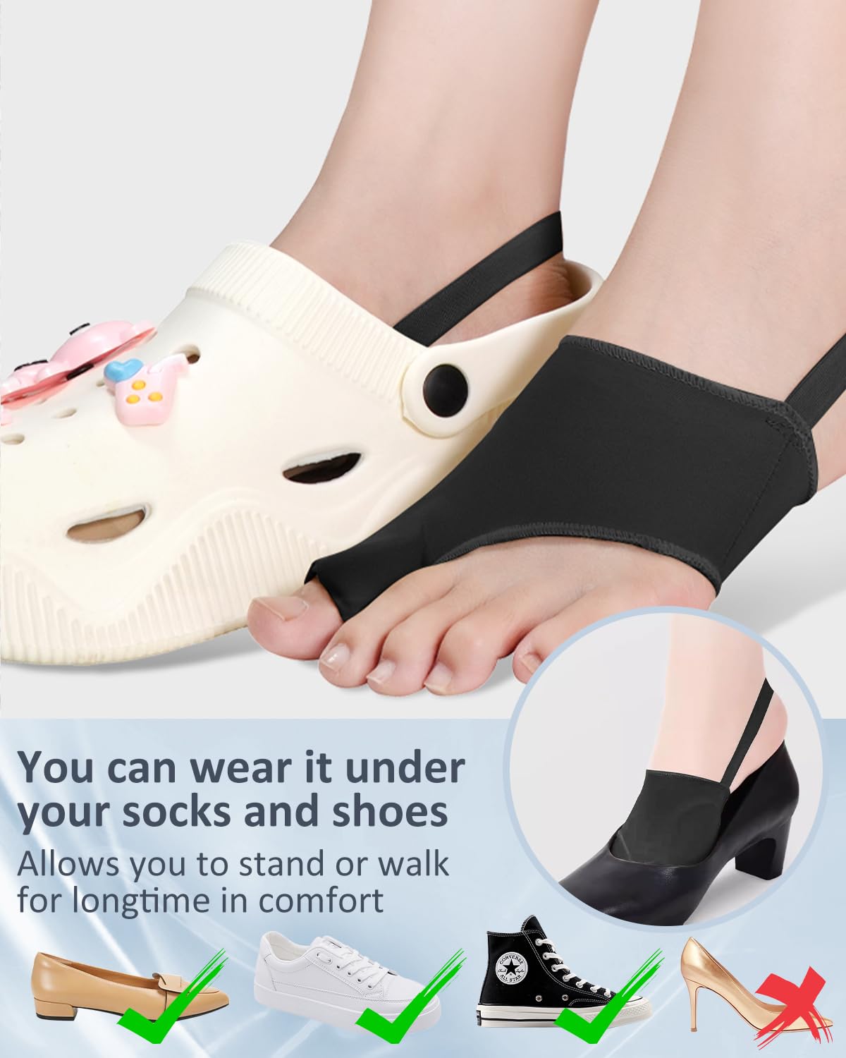 Comfort Fit Bunion Corrector for Pain Relief, Breathable Toe Straightener Spacers