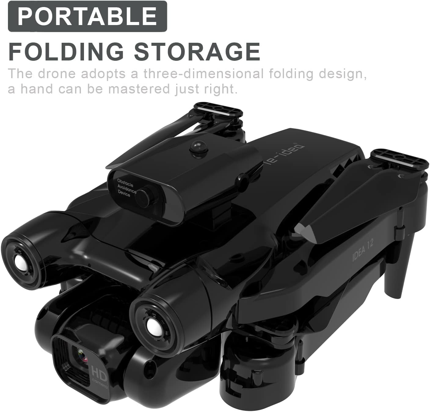 IDEA12 Adjustable 1080P Drone with Dual Cameras & Obstacle Avoidance