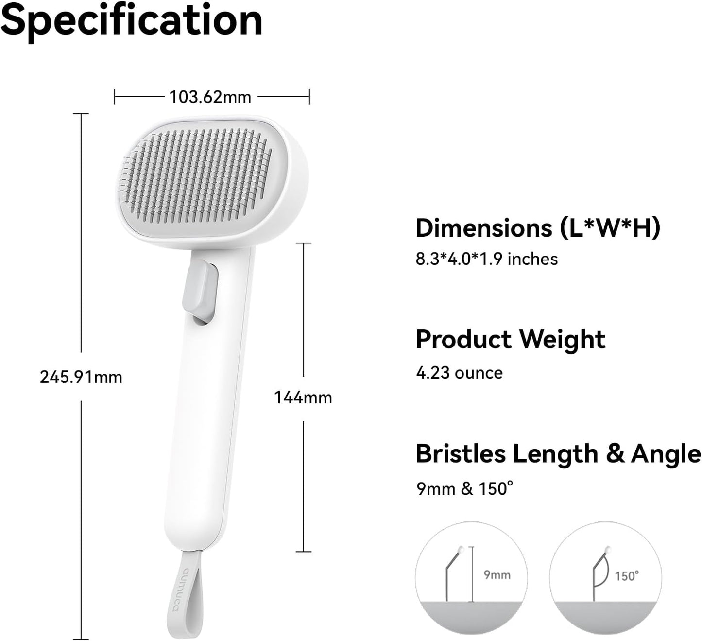 Aumuca Cat Brush for Shedding - Gentle Grooming & Massage Tool